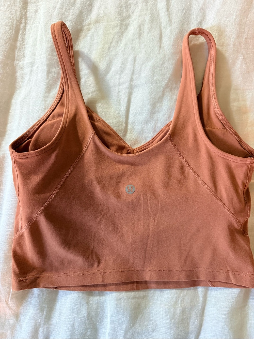 lululemon athletica Women's Rust-Peach Sports Bra Crop Top